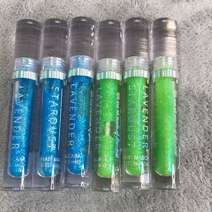 6 Lavender Stardust Glitter Hair Mascara 3 blue 3 green